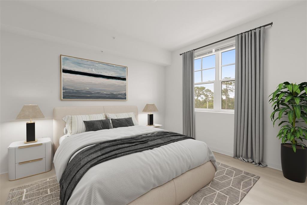 Primary bedroom - virtually staged