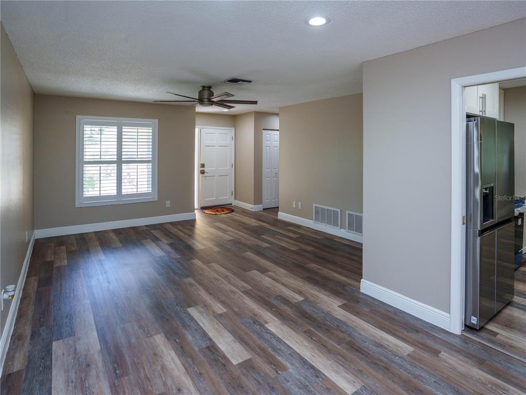 Living room and entry way