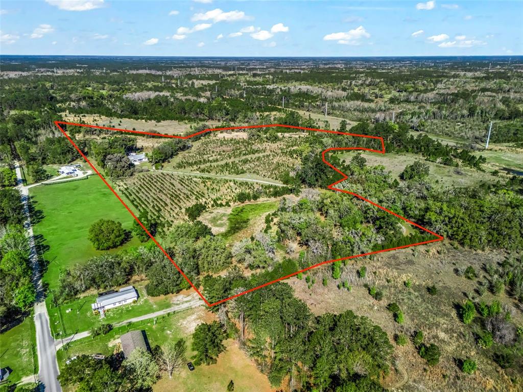 Aerial View of Farm