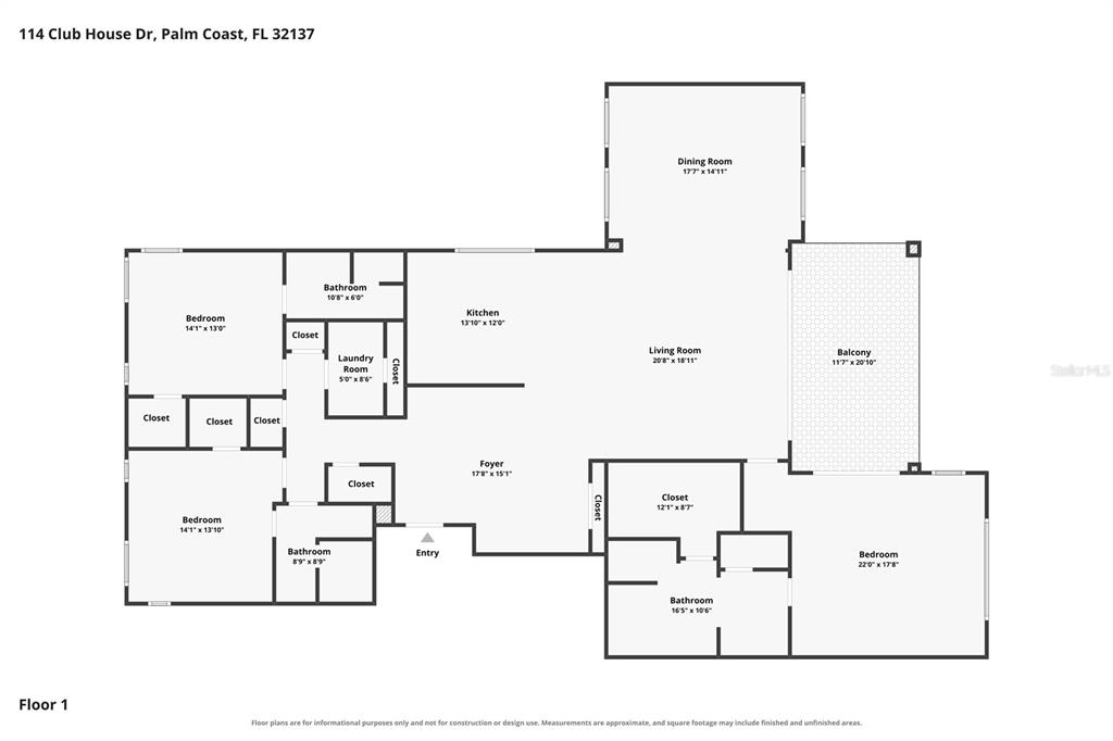 Property for sale at 114 CLUB HOUSE DRIVE UNIT 305, PALM COAST, FL, 32137