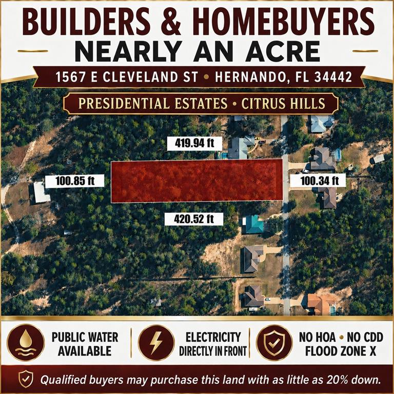 Property for sale at 1567 E CLEVELAND STREET, HERNANDO, FL, 34442
