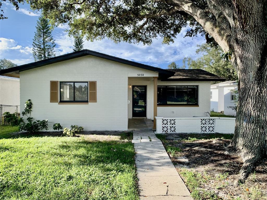 Street view with fresh new exterior paint