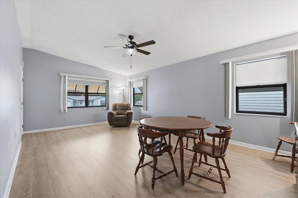 Living room with formal dining area