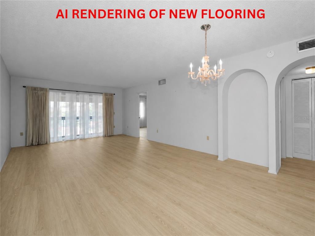 Living room - Rendering of quoted floors.