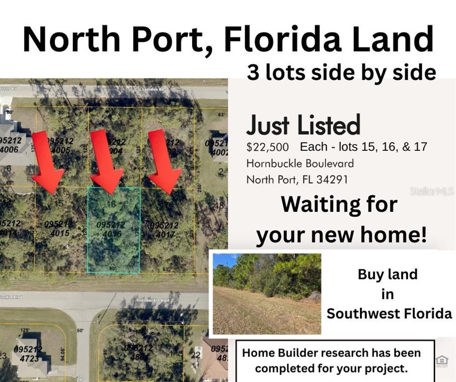 Property for sale at Lot 15 HORNBUCKLE BOULEVARD, NORTH PORT, FL, 34291