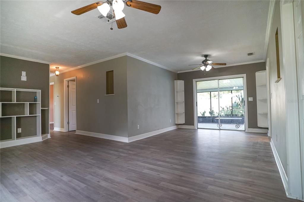 living room with new floor