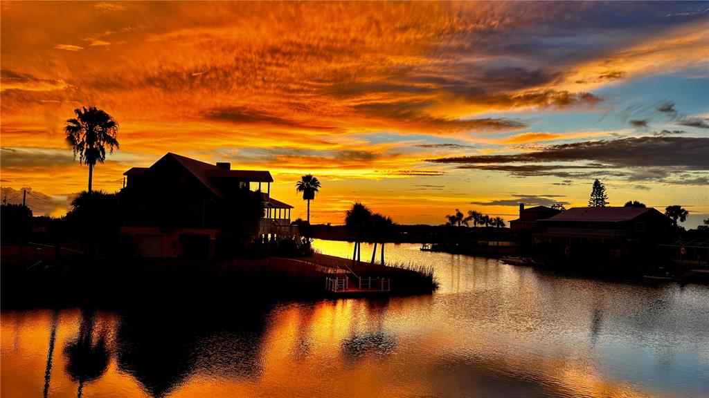 Professional photo of actual sunset from back deck
