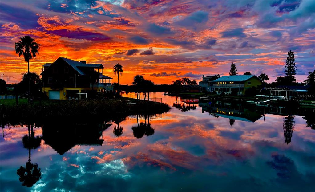 Professional photo of actual sunset from back deck