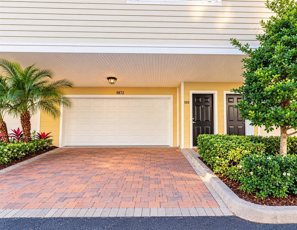 First floor - Entrance and oversized garage
