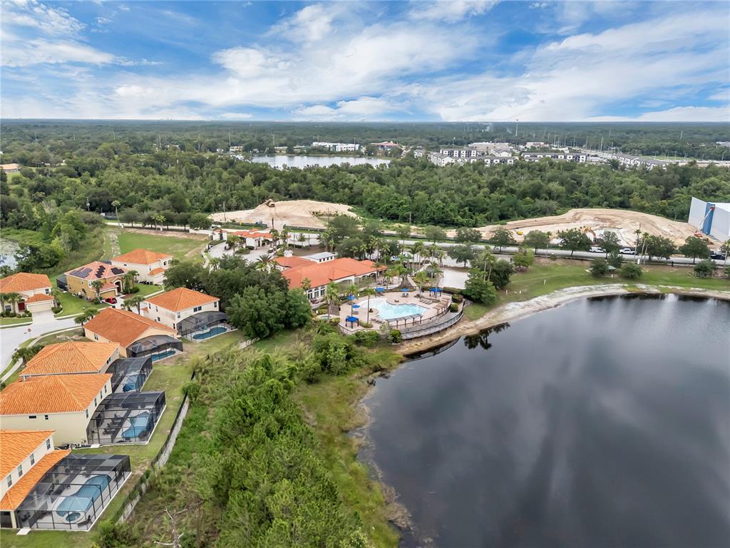 Lake and conservation behind this home
