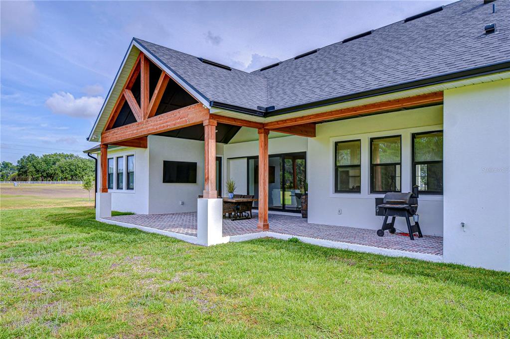 White brick front porch