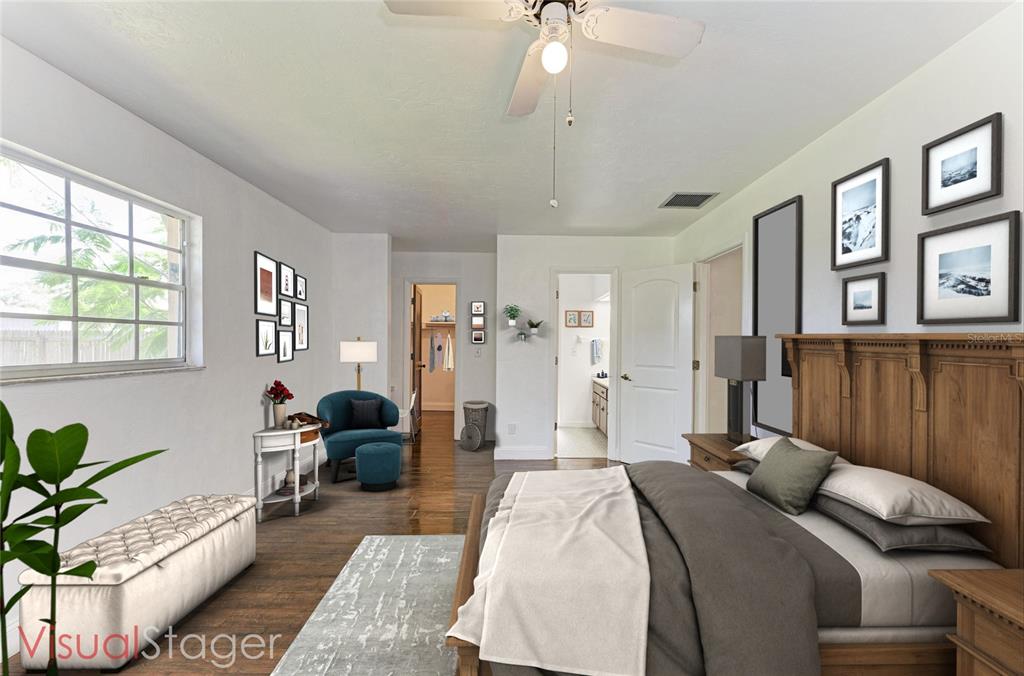 Primary Bedroom - Staged