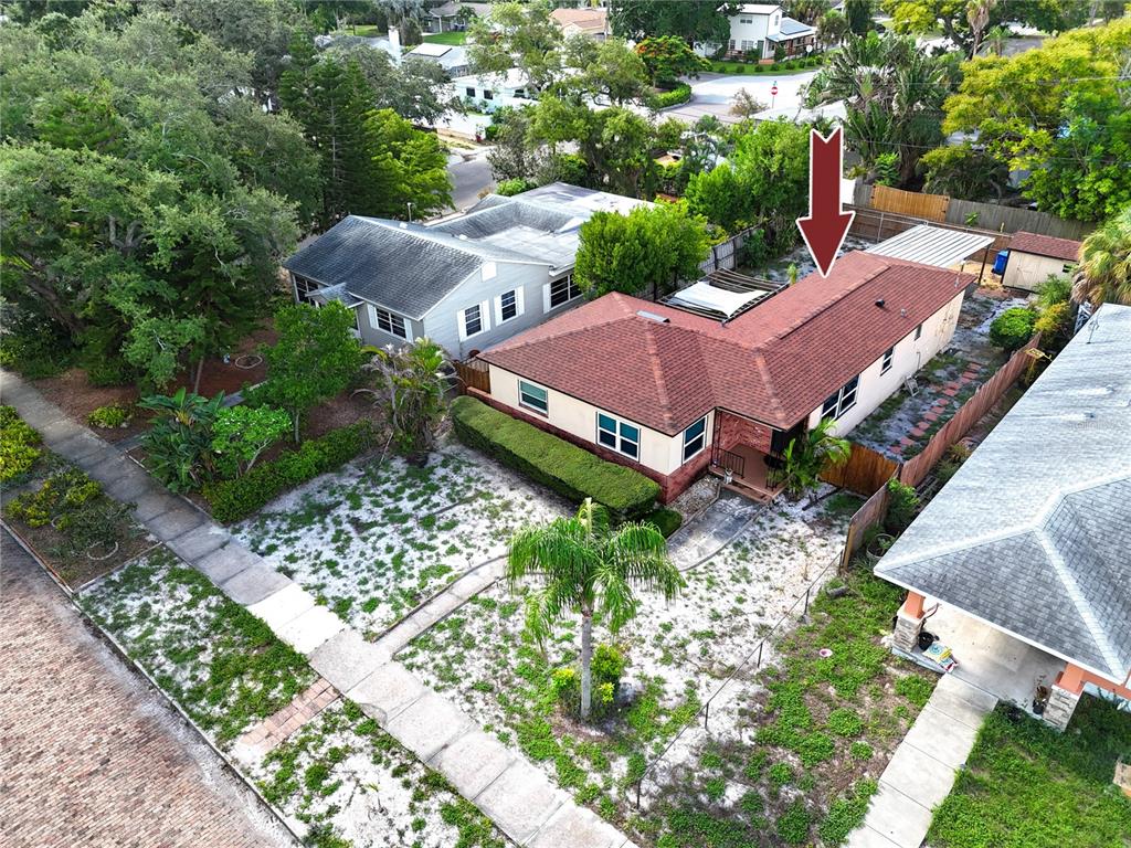 Aerial view from the top