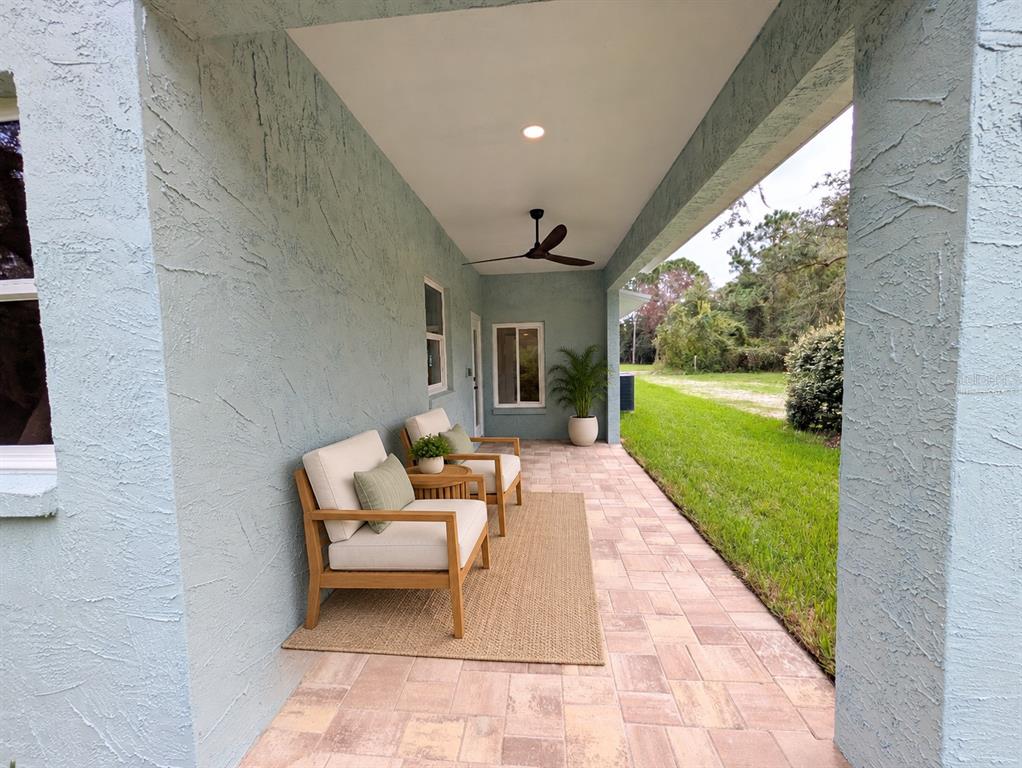 back porch Virtually staged