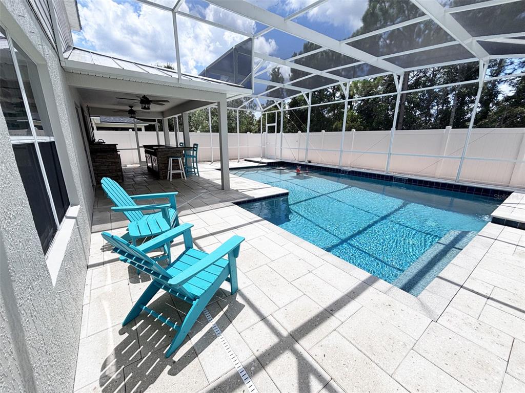 Screened pool patio view