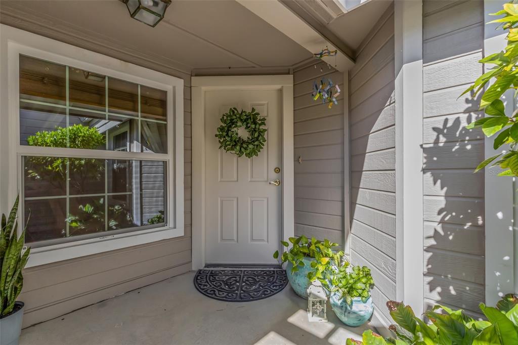 Private covered entrance will always make family and friends feel welcome.