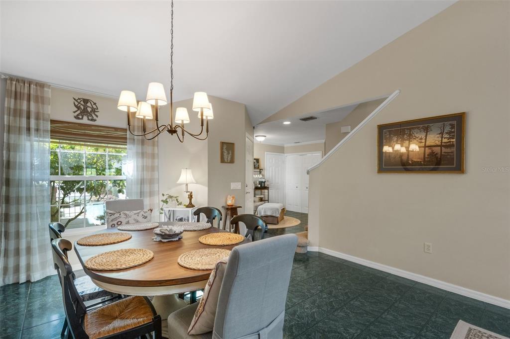 Beautiful large windows and French door allow in golden natural light.