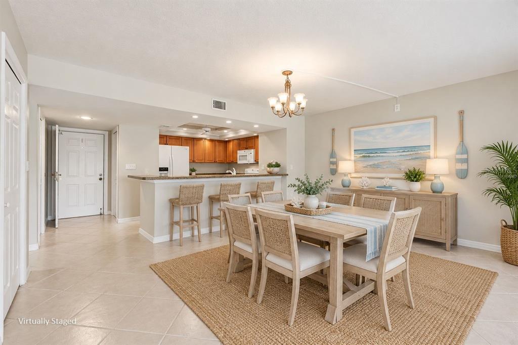 Virtually Staged dining room