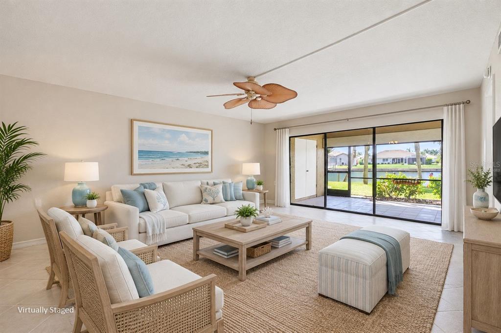 Virtually staged Great room